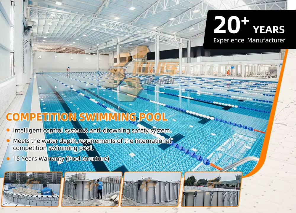Professional competition swimming pool overview